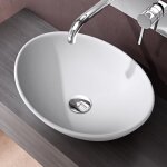 Doporro - lavabo vasque � poser blanc mat 42cm lave main en c�ramique bruxelles205 42x34x14, 5cm