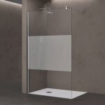 Paroi de douche � l'italienne 130cm avec bande opaque pare - douche bremen2ms 130x200cm montage r�versibleverr ...
