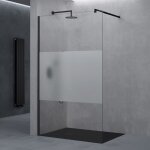 Doporro paroi de douche � l'italienne transparent avec bande opaque 70cm pare - douche verre de s�curit� ...