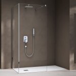 Doporro paroi de douche � l'italienne transparent verre 8mm bremen01k - l 70x70cm cabine de douche avec ...