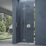 Doporro� porte de douche pivotante pour niche paroi de douche transparente verre de s�curit� 8mm avec ...