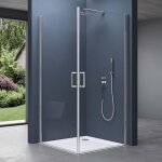 Doporro portes de douche transparent autolevantes 80x90 paroi de douche ravenna24 pare douche avec bac ...