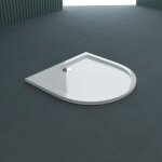 Doporro - receveur de douche 100x100 bac  douche demi - cercle extraplat acrylique blanc faro4 avec ...