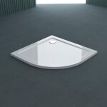 Doporro - receveur de douche 80x80 bac � douche quart de cercle extraplat acrylique blanc faro3 avec ...