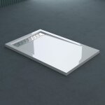 Doporro - receveur de douche blanc bac à douche extra plat rectangulaire en acrylique 80x100x5cm + bonde ... Doporro - receveur de douche blanc bac à douche extra plat rectangulaire en acrylique 80x100x5cm + bonde ...