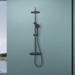 Sogood colonne de douche noir mat avec robinetterie systme de douche complet mitigeur pomme haute douchette ...