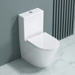 Doporro - wc  poser cramique blanc toilette avec rservoir abattant silencieux avec frein de chute ...
