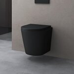 Doporro - wc suspendu gris noir mat cuvette cramique toilette abattant silencieux avec frein de chute ...