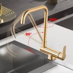 Zamery - dor mitigeur vier avec bec haut d'vier  arc lev pulvrisateur escamotable 2 modes de pulvrisat ...