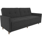 Dorelhome - andora canap - lit 3 places en gris lin