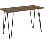 Dorelhome - owen bureau en effet noyer avec cadre en métal noir Dorelhome - owen bureau en effet noyer avec cadre en métal noir