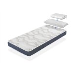 Xaluca - pack lit enfants matelas 90x200 h14 cm ergo confort + 1 oreiller 90x35 cm + 1 protege matelas ...