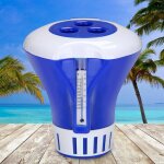 Doseur / flotteur de chlore ou brome pour piscines pastilles Ø 17cm bleu - blanc Doseur / flotteur de chlore ou brome pour piscines pastilles Ø 17cm bleu - blanc
