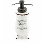 Kiamami valentina - doseur de savon d'appui shabby en c�ramique blanche amelia