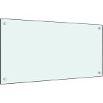 Maison chic - dosseret de cuisine fond de hotte blanc 80 x 40 cm verre tremp� 34414