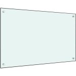 Dosseret de cuisine fond de hotte / blanc 80 x 50 cm verre tremp�