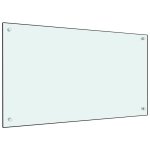 Dosseret de cuisine fond de hotte crdence de cuisine blanc 90x50 cm verre tremp nsme3570