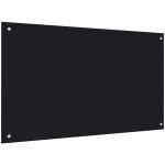 Maison chic - dosseret de cuisine fond de hotte / noir 100 x 60 cm verre tremp�
