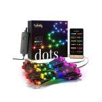 Dots ? guirlande lumineux flexible contrl par une application avec 400 leds rgb 20 mtres. fil noir. ...