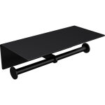 Doporro double d�rouleur � papier wc noir mat avec tablette design distributeur de papier toilette en ...