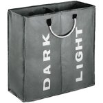 Double grand panier � linge avec poign�es, 53x23 � 53cm panier � linge sale pliable pour le stockage ...