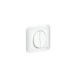 Schneider electric ? double interrupteur va - et - vient 10a encastr� blanc ? plaque bornes auto fixation ...