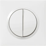 Double interrupteur ou va - et - vient dooxie 10ax 250v livr� avec plaque carr�e blanche - legrand