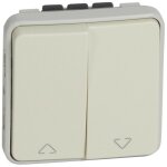 Double interrupteur ou va - et - vient pour volets roulants plexo composable ip55 10a 250v blanc (069629) ... Double interrupteur ou va - et - vient pour volets roulants plexo composable ip55 10a 250v blanc (069629) ...