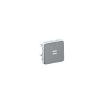 Double poussoir inverseur no + nf lumineux plexo composable ip55 10a gris (069546)