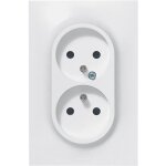 Double prise de courant avec terre neptune - 16a - 1 poste - blanc - legrand