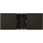 Double prise de courant 2p + t surface mosaic legrand finition: noir