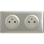 Legrand - double prise de courant affleurante 2p + t 16a avec bote d'encastrement complet - cliane ...