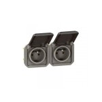 Double prise de courant précâblée 2x2p + t horizontale Étanche plexo 16a 250v ip55 2 postes avec enjoliveurs ... Double prise de courant précâblée 2x2p + t horizontale Étanche plexo 16a 250v ip55 2 postes avec enjoliveurs ...