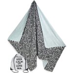 Double serviette de plage kikoy zebra en coton et �ponge avec keep backpack