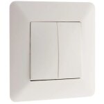 Interrupteur va et vient double artezo - blanc - zenitech