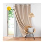 Douceur d'intérieur - lot de 2 rideaux occultant / thermique / phonique doublure amovible 140 x 260 cm ... Douceur d'intérieur - lot de 2 rideaux occultant / thermique / phonique doublure amovible 140 x 260 cm ...