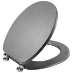 Douceur d'intrieur - abattant wc mdf charnires mtal effet bton alium