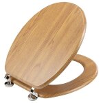 Douceur d'intrieur - abattant wc mdf charnires mtal effet bois strata chne