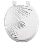 Douceur d'intrieur - abattant wc mdf orbella blanc argent