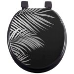 Douceur d'intrieur - abattant wc mdf orbella noir argent