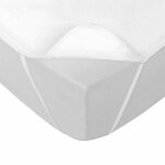 Al�se avec �lastiques - 160x200 cm - �ponge imp�rm�able - blanc