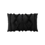 Coussin dehoussable 30 x 50 cm polycoton tufte safira noir