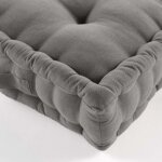 Douceur d'int�rieur - coussin de sol 50x50 cm - uni - gris