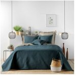 Douceur d'int�rieur - couvre lit 2 personnes en microfibre matelass� 'romane' - bleu - 220 x 240 cm - ...