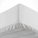 Douceur d'intérieur - drap housse 160x200 cm - bonnet 30 cm - 100% coton - blanc Douceur d'intérieur - drap housse 160x200 cm - bonnet 30 cm - 100% coton - blanc