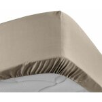Douceur d'int�rieur - drap housse 160x200 cm - percale 100% coton - bonnet 30 cm - sable