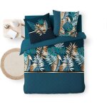 Douceur d'int�rieur - housse de couette 260 x 240 cm coton 42 fils alianor bleu