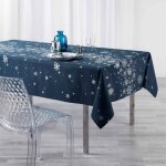 Douceur d'int�rieur - nappe rectangle 150 x 300 cm polyester imprime metallise constellation marine