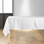 Douceur d'int�rieur - nappe de table xxl 140 x 300 cm ? polyester uni ? teinte blanc intemporel