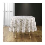 Bricoline - nappe ronde diam�tre 180 cm alma naturel - polyester imprim� - livraison gratuite